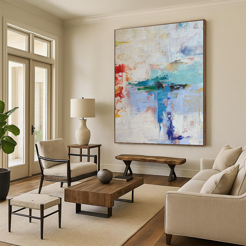 Colorful Brushstrokes Abstract Art for Office & Living Room DLZ0343