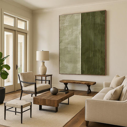 Green - Gray Divided Art for Bedroom & Hallway DLZ0331