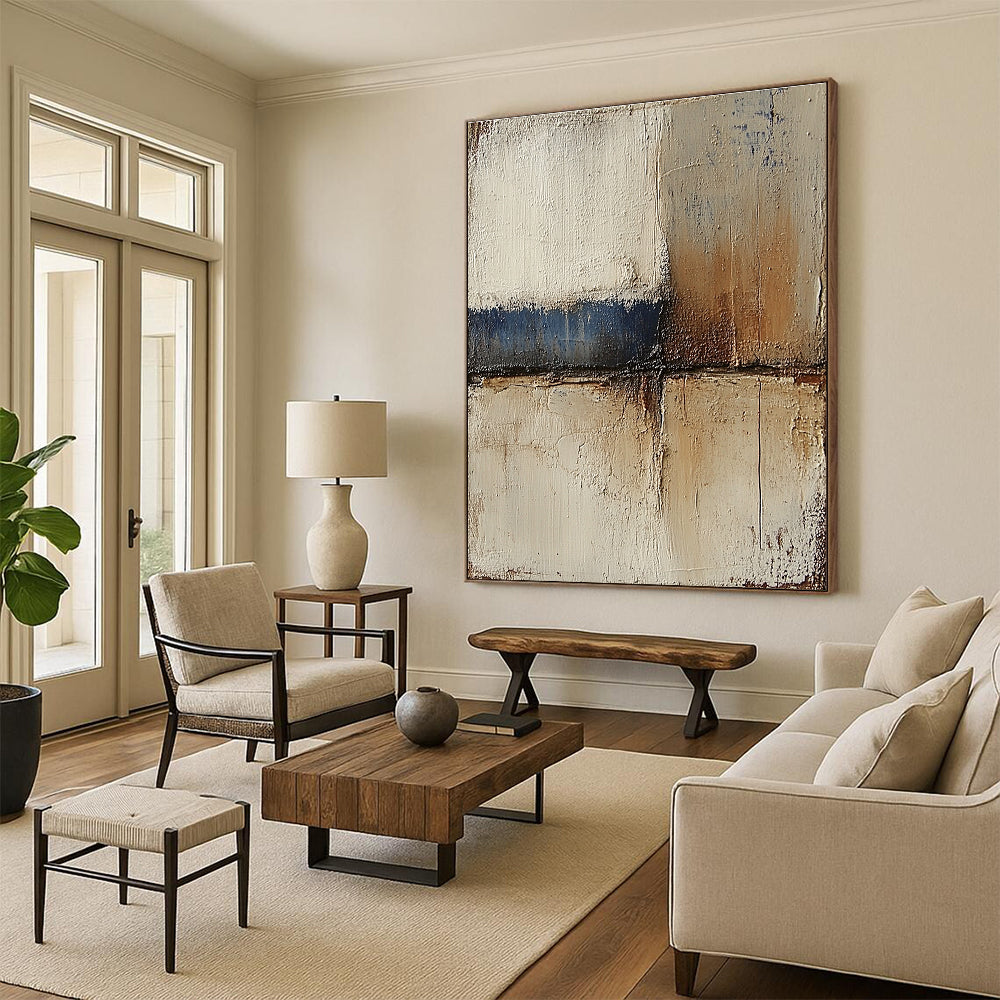 Artistic Textured Square Art for Creative Studio & Loft STSC079