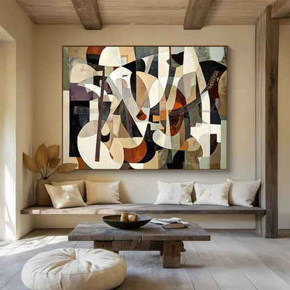 Cubist Musical Instruments Art for Music Studio & Art Gallery Café SC395