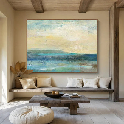 Light - Color Seaside Abstract Art for Relaxing Beach House DLZ2819