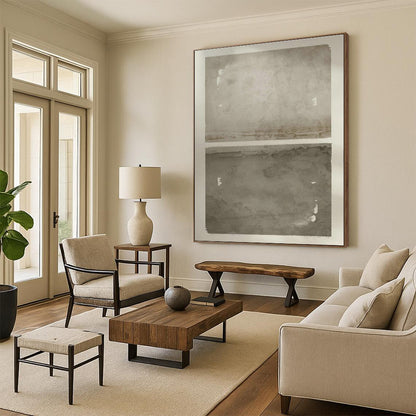 Dual - Tone Grey Textured Art for Modern Gallery & Monochrome Café DLZ1366