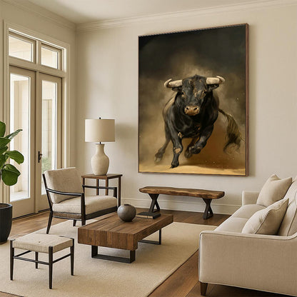 Charging Bull Art for Sports Bar & Rodeo - Themed Restaurant DLZ1416
