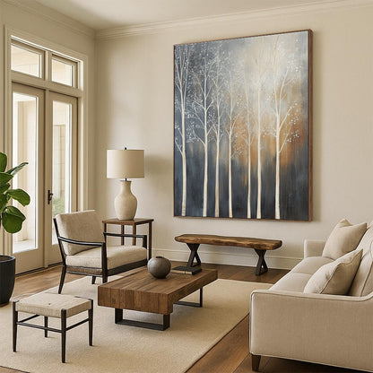 White Trees with Details for Rustic Home Office & Cozy Reading Nook STSC354