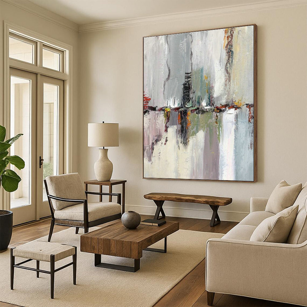 Abstract City Reflection Art for Urban Loft & Rooftop Bar DLZ0624
