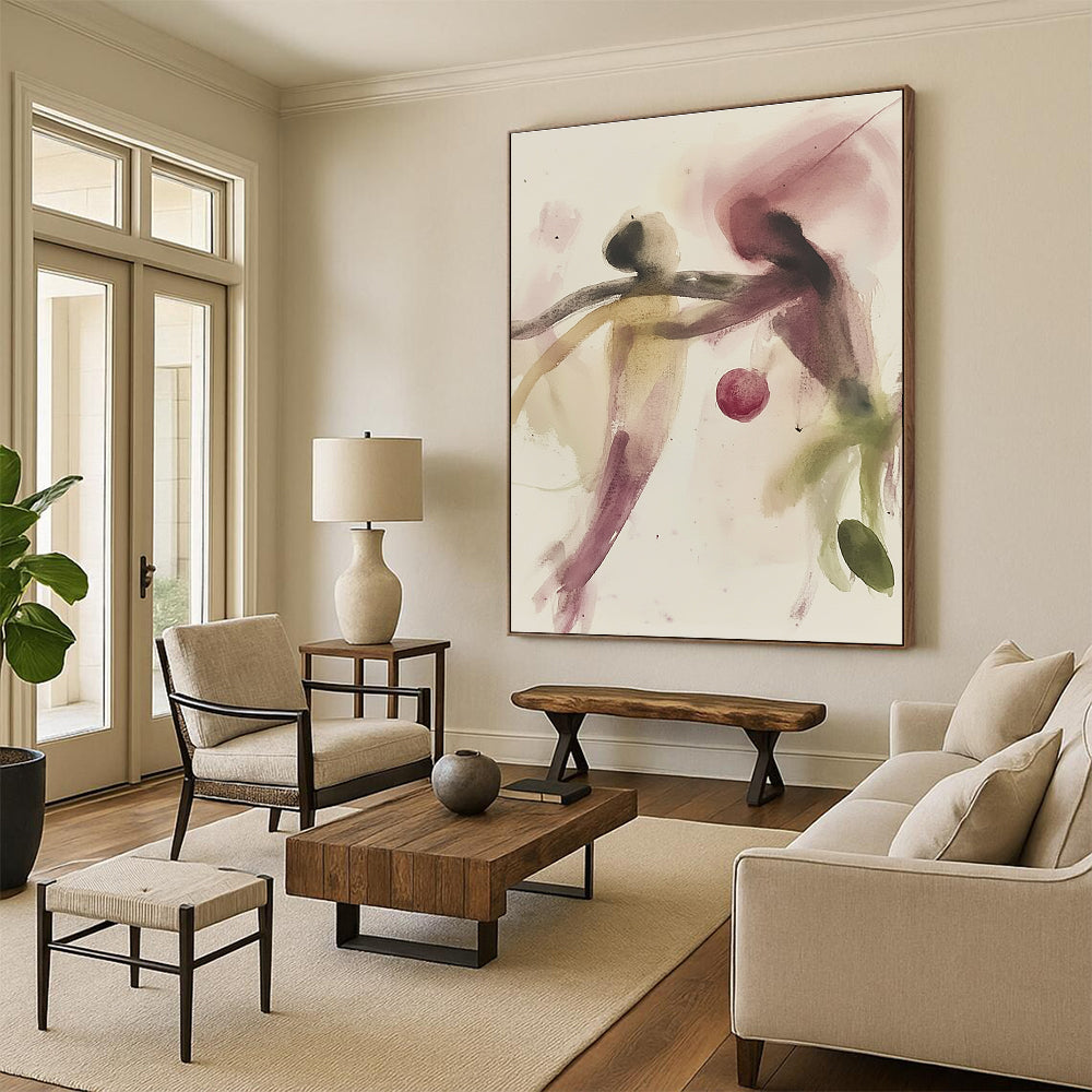 Abstract Watercolor Figures for Artistic Living Room & Creative Studio STSC1191