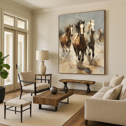 Galloping Horses Art for Equestrian - Inspired Living Room & Adventure - Lover’s Den DLZ1544