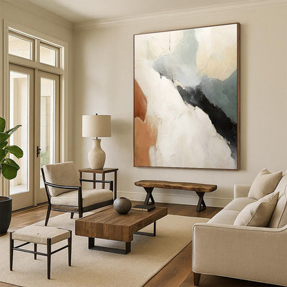 Minimalist Color - Block Abstract Art for Modern Office Reception & Art - Loving Home Library DLZ1801