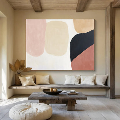 Pastel Shapes Abstract Art for Modern Nursery & Chic Home Office SC279