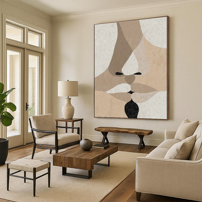 Abstract Face Collage Art for Bohemian Café & Art - Inspired Bedroom DLZ2065