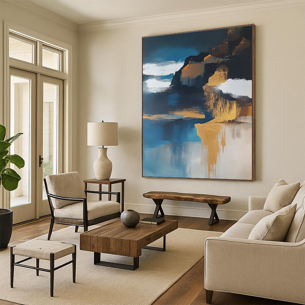 Abstract Coastal Cliff for Nautical - Themed Living Room & Beachside Café STSC651