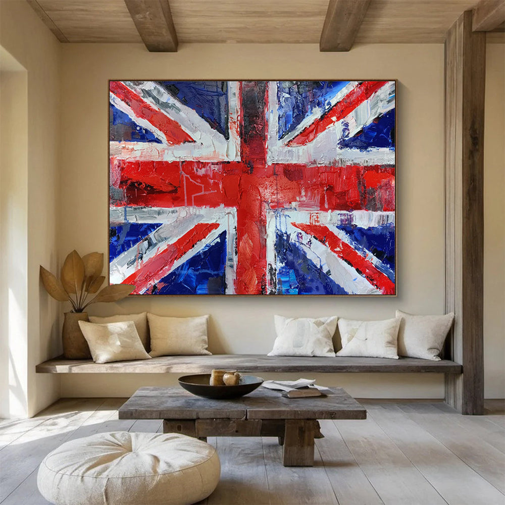 British Flag Oil Painting for Anglo - Themed Pubs DLZ2504