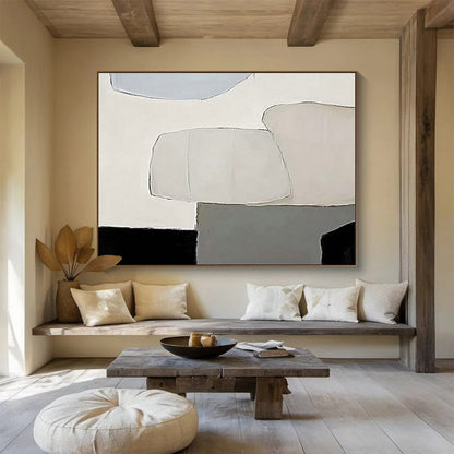 Simple Color - Block Abstract Art for Minimalist Dining Room DLZ2981
