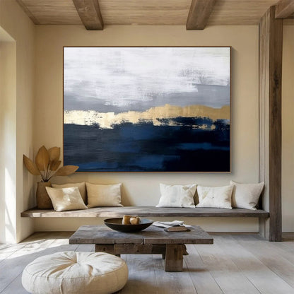 Gold - Gray Abstract Art for Modern Corporate Office Reception Areas DLZ3168