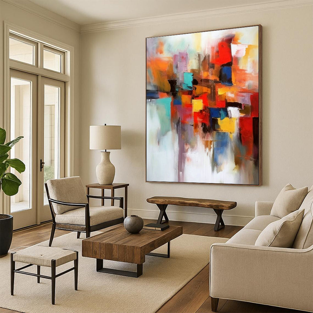 Colorful Geometric Abstract Art for Contemporary Gallery & Creative Office DLZ1819