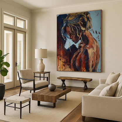 Contemplative Nude Figure Art for Art Studio & Intimate Lounge DLZ2351
