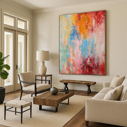 Colorful Abstract Art for Creative Café Communal Dining Walls DLZ0029
