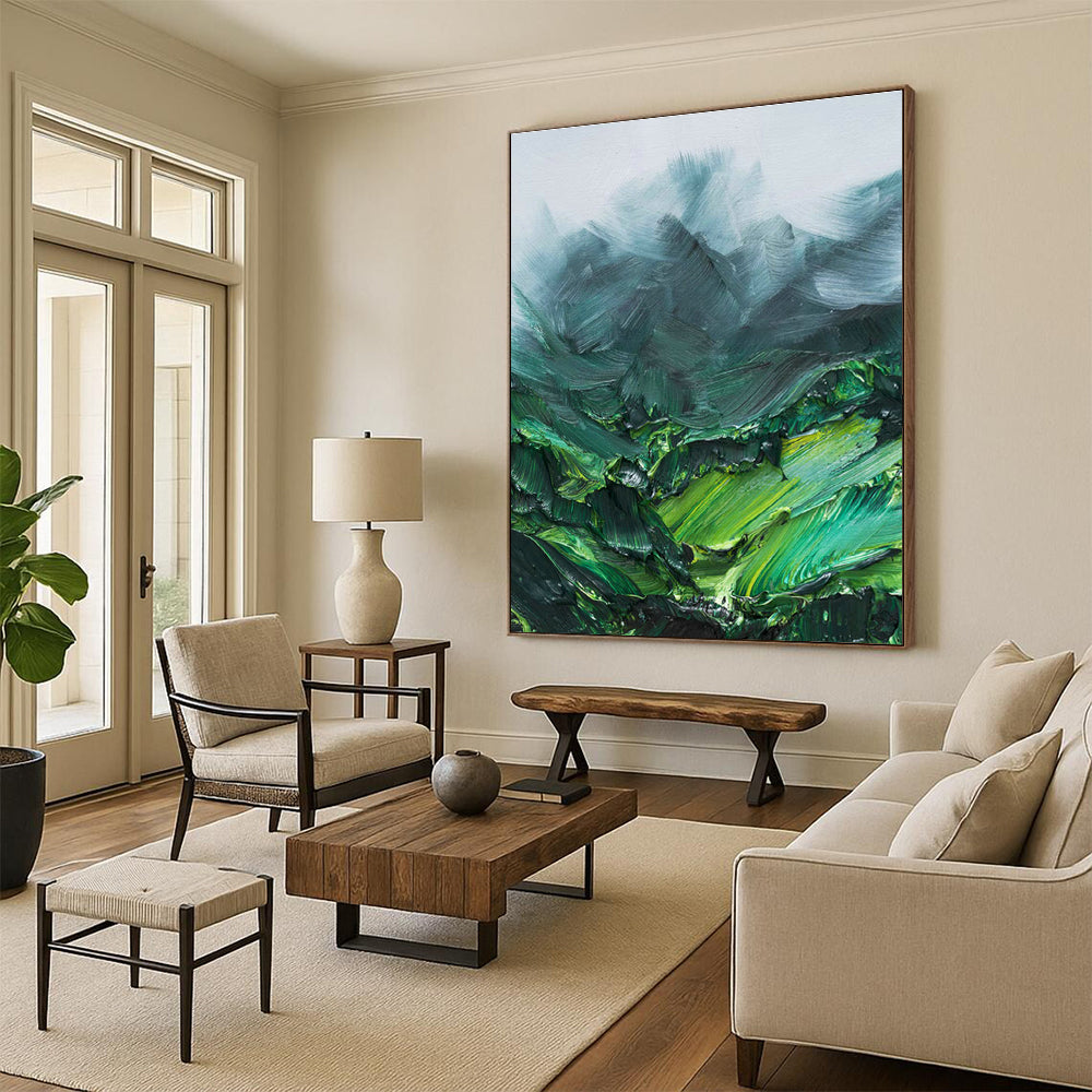 Emerald Mountainscape for Rustic Log Cabin & Eco - Friendly Retreat DLZ0951
