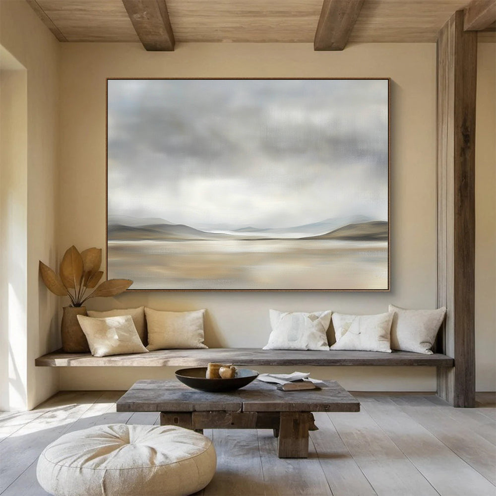 Gray Tonal Landscape Art for Modern Gallery & Serene Waiting Room SC073
