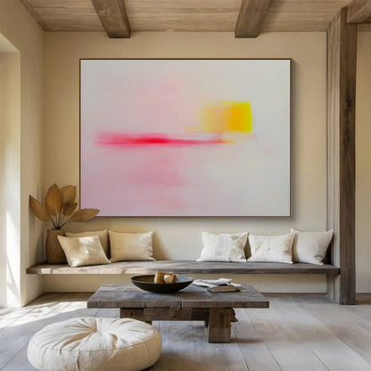 Subtle Color Blur Abstract Art for Minimalist Bedroom & Calming Spa SC251