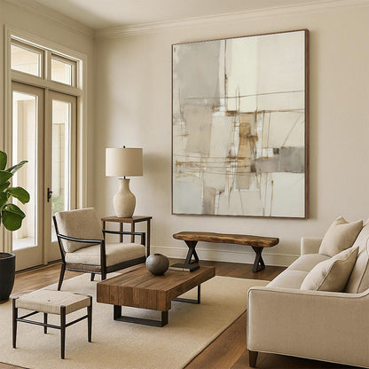 Linear Minimalist Abstract Art for Scandinavian Home & Modern Library DLZ1316