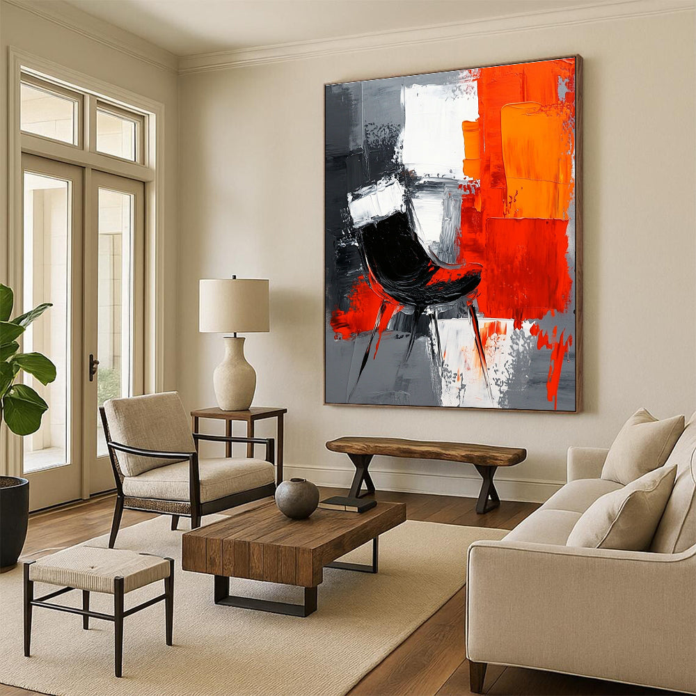 Abstract Chair in Bold Colors for Design - Focused Workplace & Art - Loving Home STSC226