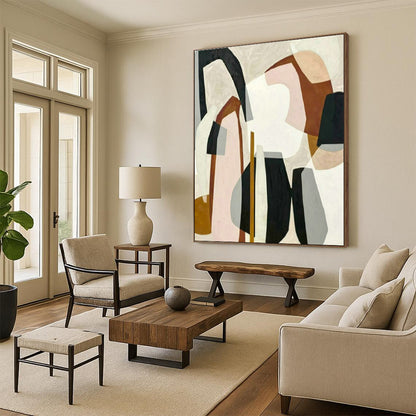 Pastel Geometric Art for Boho - Chic Nursery & Creative Women’s Coworking Space DLZ1515