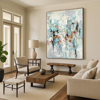 Light - Colored Abstract Art for Minimalist Bedroom & Yoga Studio DLZ1777