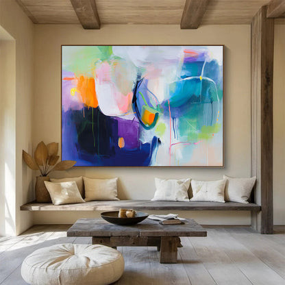Colorful Abstract Fusion Art for Creative Art Gallery & Trendy Lounge SC312