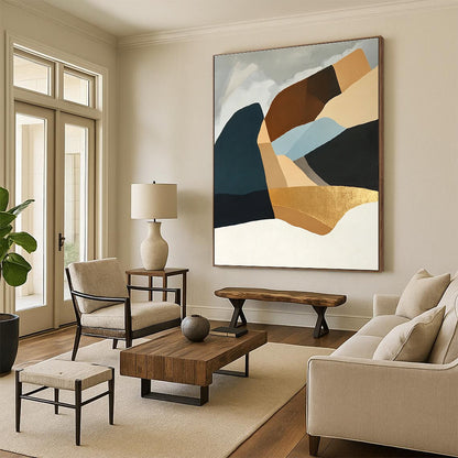Geometric Landscape Art for Sunroom & Office STSC697