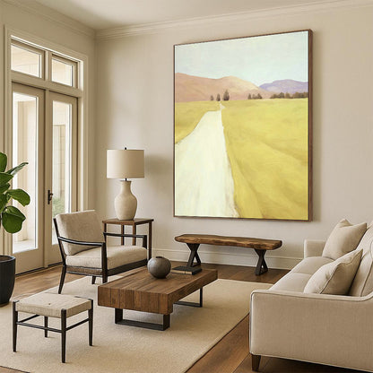 Pastel Country Road Art for Rustic Farmhouse & Nature - Lover’s Study DLZ1422