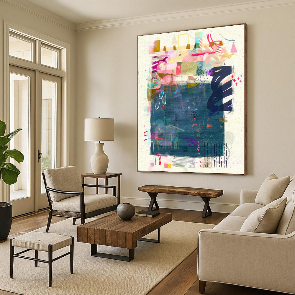 Colorful Abstract Art for Creative Agency Open - Plan Offices DLZ0173