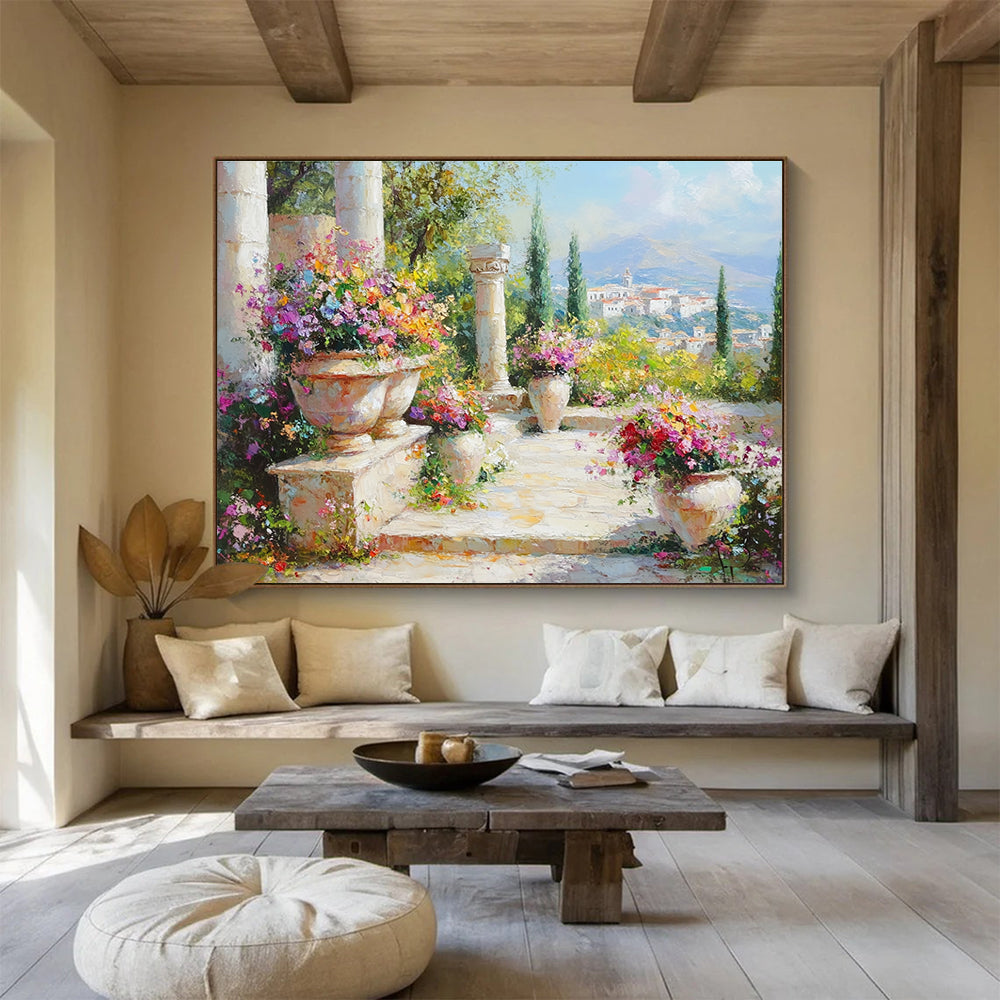 Mediterranean Garden Art for Luxury Villa Patio & Travel - Themed Lounge SC467