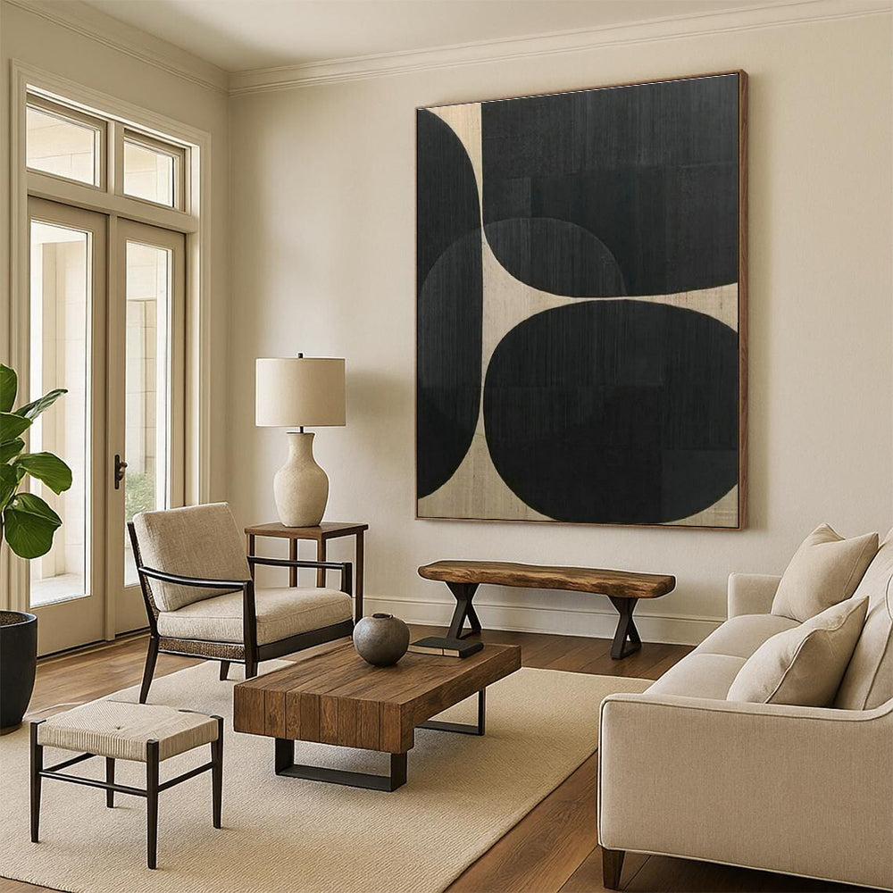 Bold Geometric Shapes Art for Industrial Loft & Modern Art Fair DLZ1436