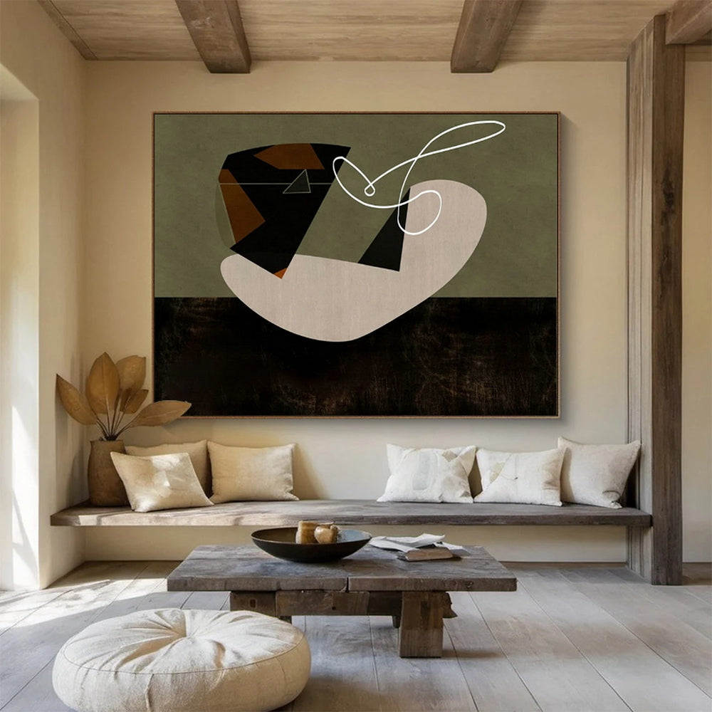Geometric Line Abstract Art for Modern Office DLZ2746