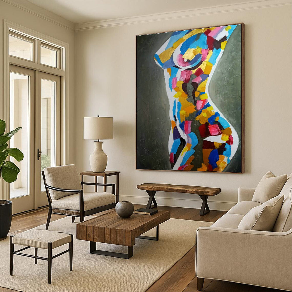 Colorful Abstract Torso Art for Body - Positive Studio & Art - Forward Home Gym DLZ2109