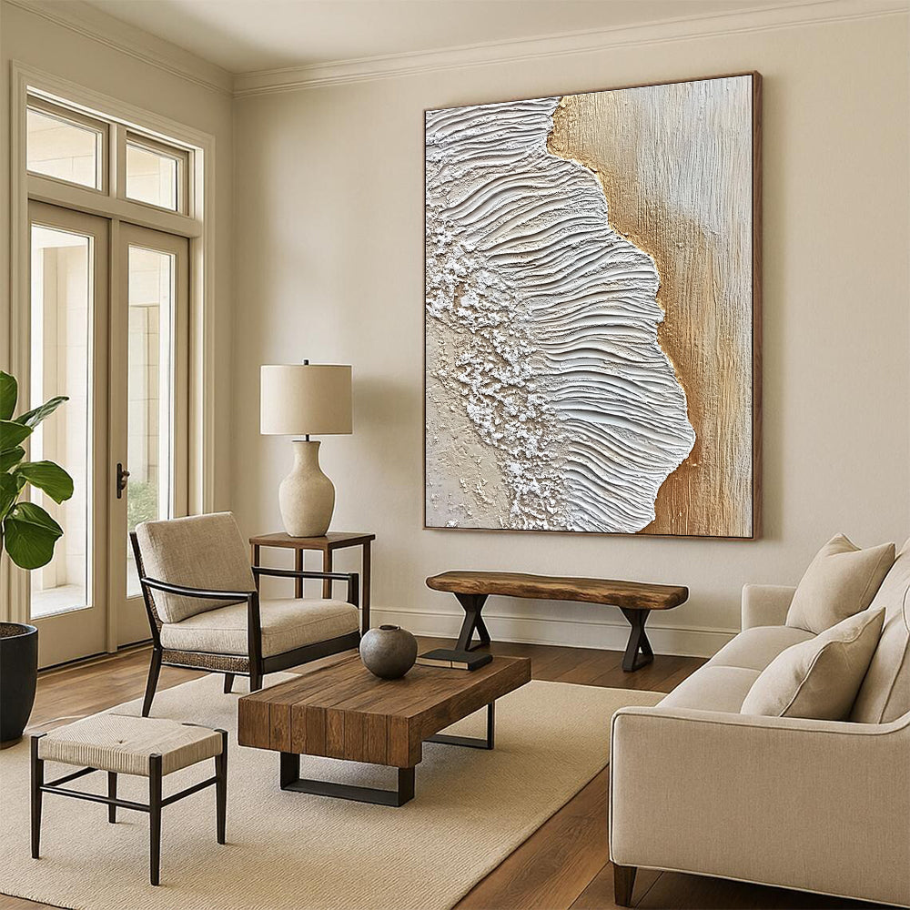 Textured Waves with Gold Accent for Bohemian - Chic Bedroom & Art - Centric Event Space STSC946