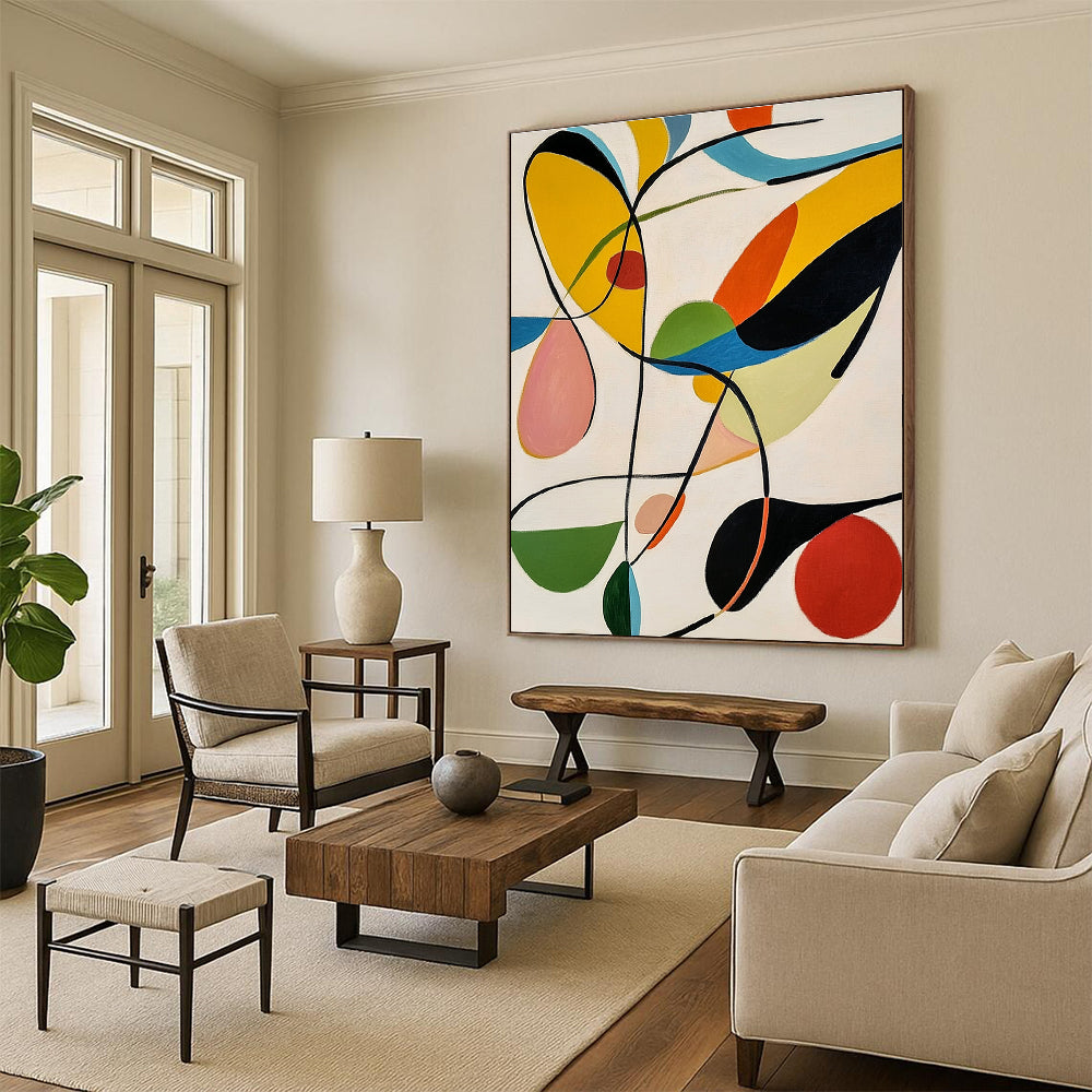 Colorful Abstract Shapes Art for Creative Studio & Playful Kids’ Room STSC1315