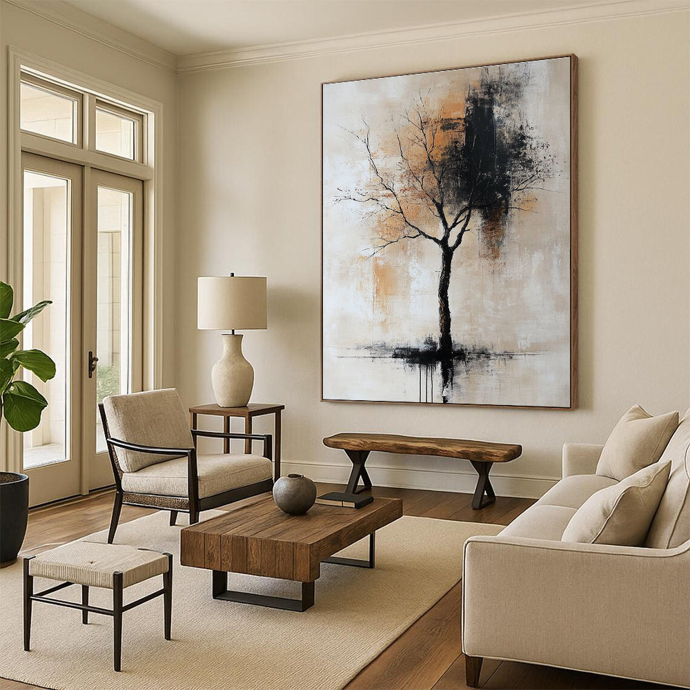 Bare Tree Abstract for Contemporary Bedroom & Meditation Space STSC837