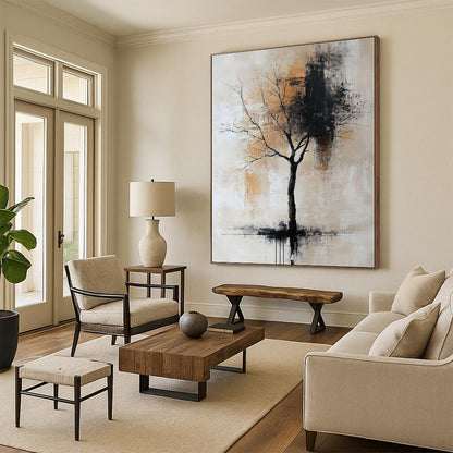 Bare Tree Abstract for Contemporary Bedroom & Meditation Space STSC837
