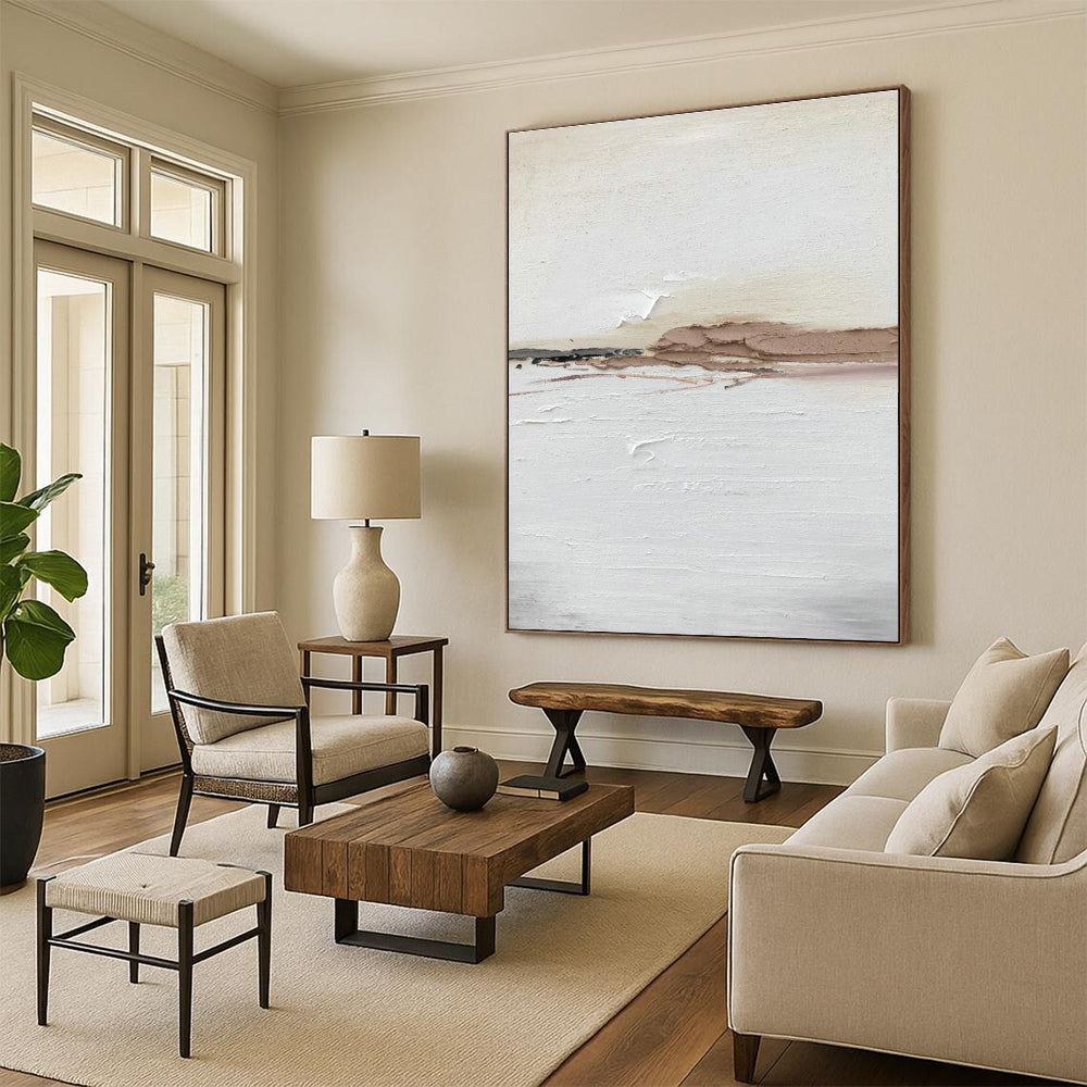 Earth - Toned Abstract Landscape Art for Rustic Home & Art - Loving Café DLZ2378
