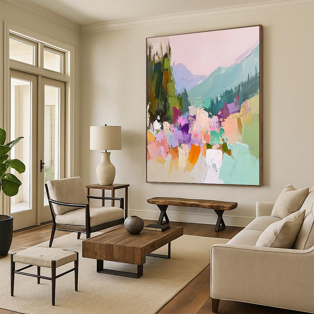 Colorful Mountain Village for Nursery & Creative Studio STSC104