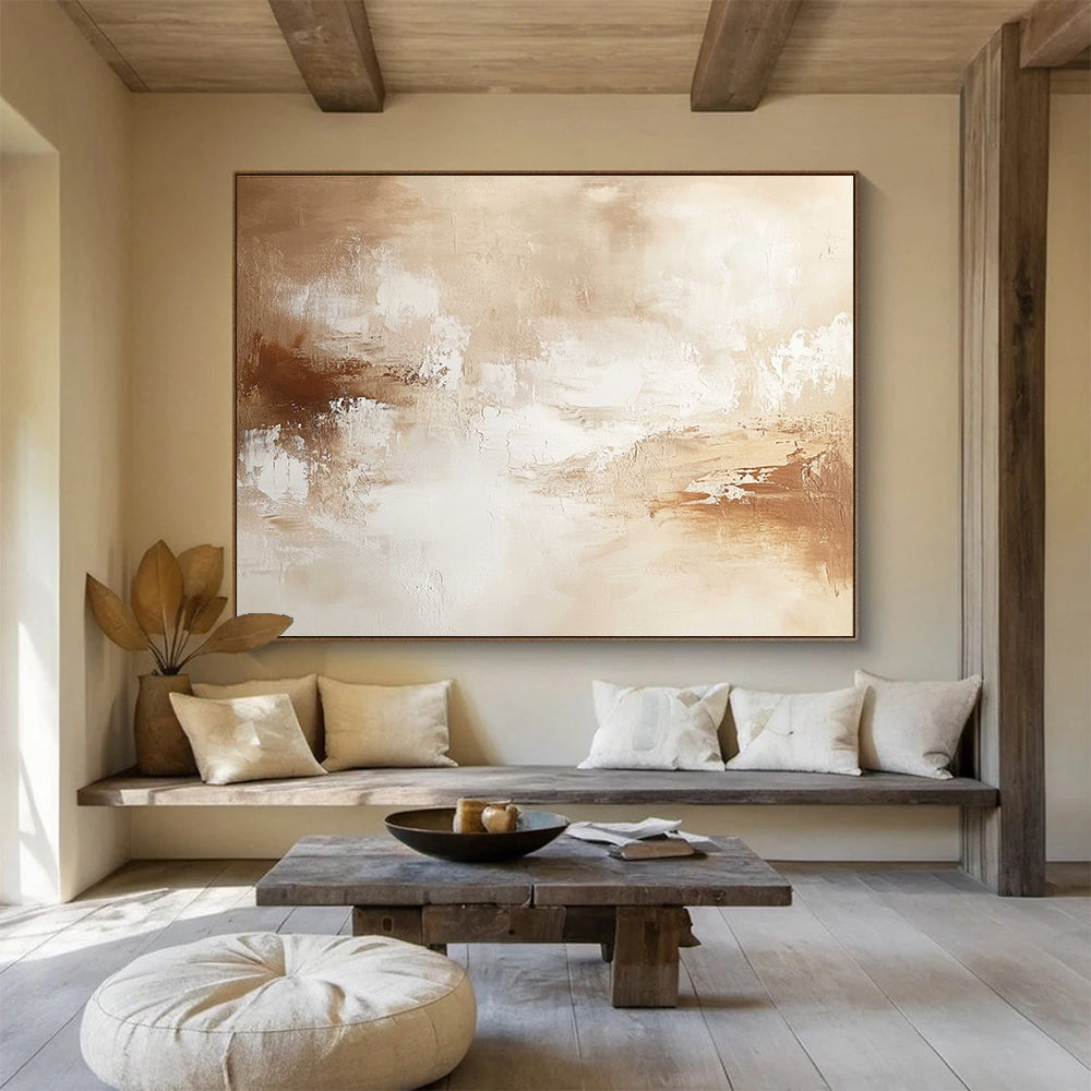 Warm - Toned Abstract Art for Cozy Living Room & Luxury Hotel Suite SC010