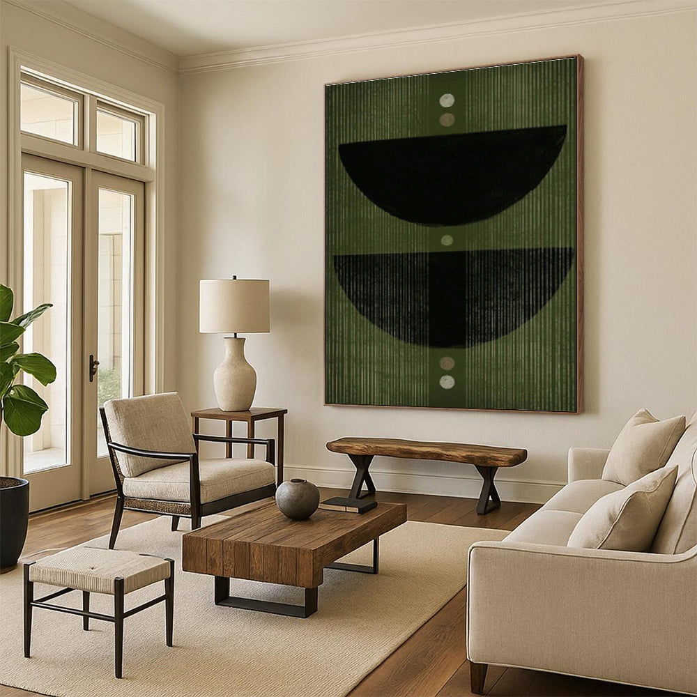 Minimalist Geometric Art for Contemporary Bedroom & Design - Focused Office DLZ1387
