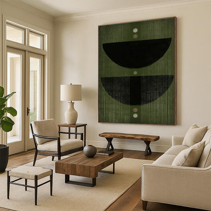 Minimalist Geometric Art for Contemporary Bedroom & Design - Focused Office DLZ1387