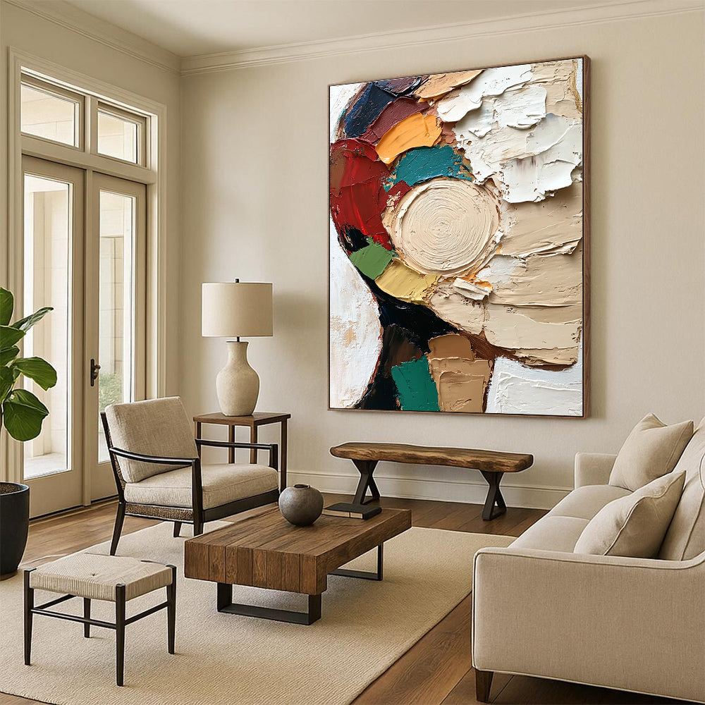 Textured Portrait Abstract for Contemporary Art Gallery & Avant - Garde Home STSC283