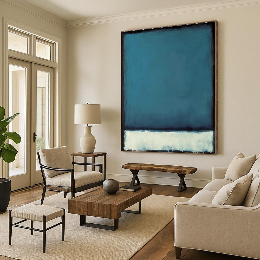 Blue - White Gradient Abstract Art for Bedroom & Meditation Room DLZ0459