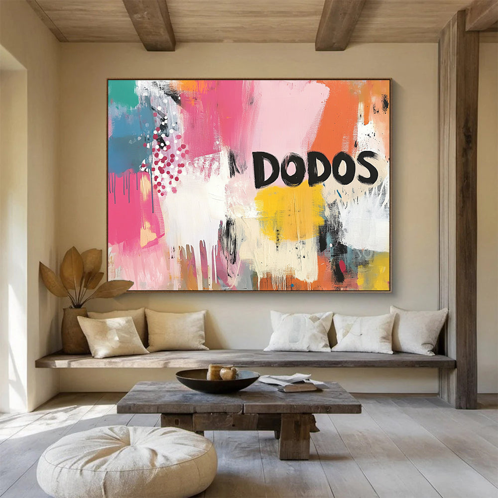 Colorful “DODOS” Graffiti Art for Urban - Style Bar & Art - Lovers’ Den SC456