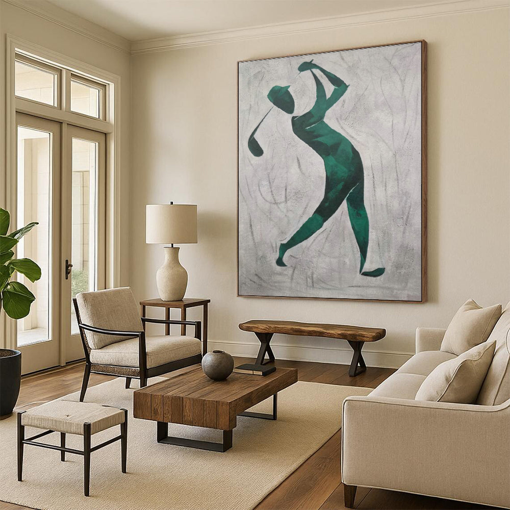 Golf Swing Silhouette Art for Sports - Themed Bar & Golf Club Lounge DLZ2261