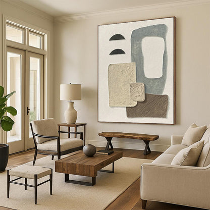 Collage Abstract Art for Art Studio & Bohemian Home DLZ1142